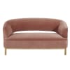 2/3-Sitzer-Sofa mit Samtbezug, rosa